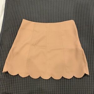 NWOT LUSH Taupe Scallop Skirt